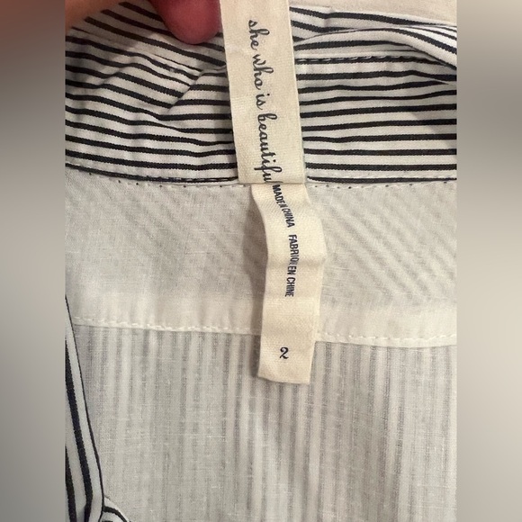 Mauve Striped Sleeveless Dress | Pockets | Lined | SZ 2| Gray/Blue | Like New - Picture 13 of 14